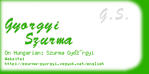 gyorgyi szurma business card